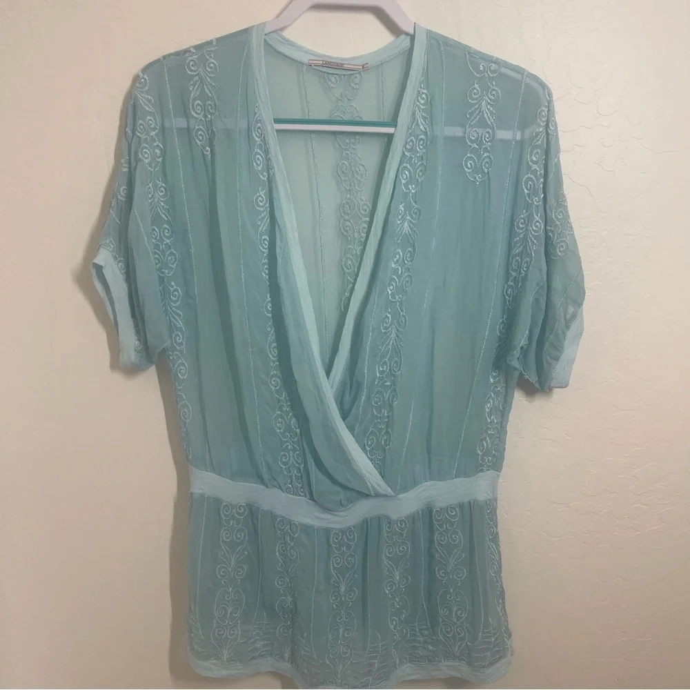 Language silk blouse - Picture 7 of 9